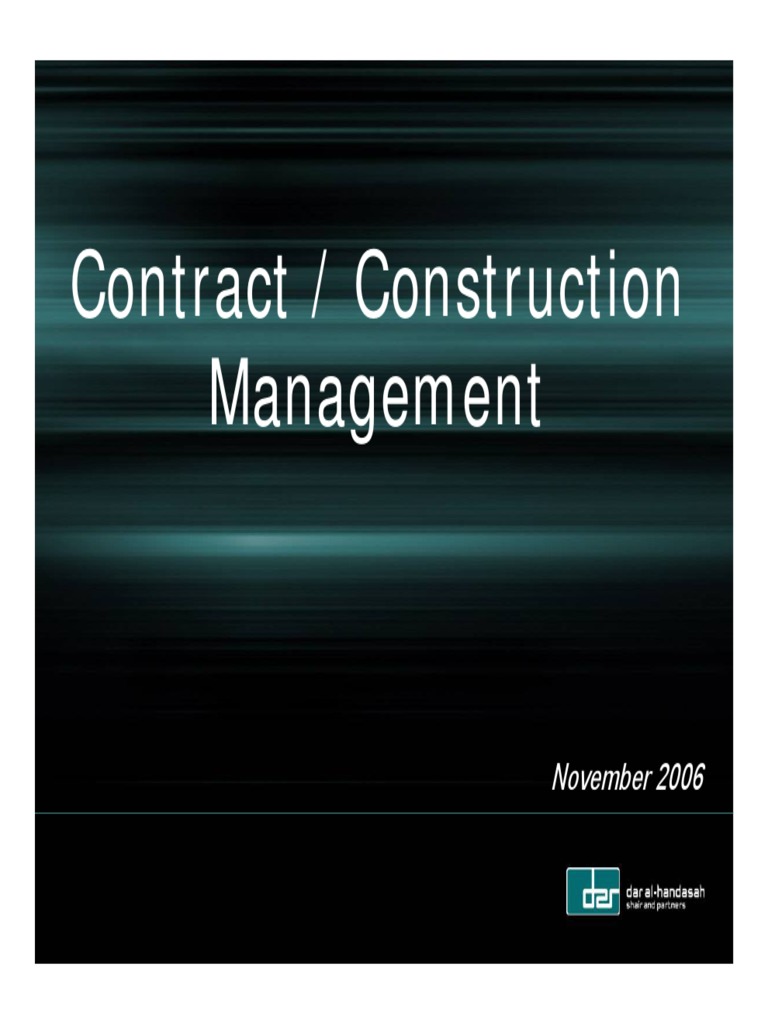 Construction Management Overview | PDF