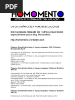 Rodrigo Maciel - Os Dicionários e a Homossexualidade