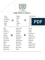 Herbs and Spice List PDF