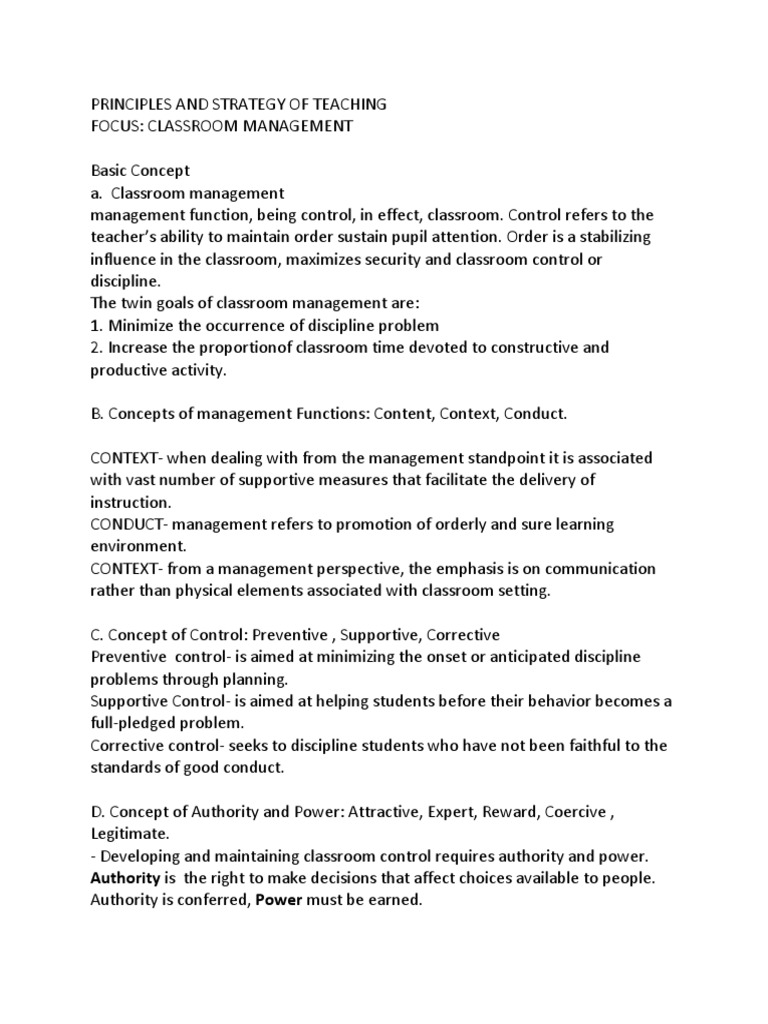Classroom Management Strategies | PDF | Classroom Management | Classroom