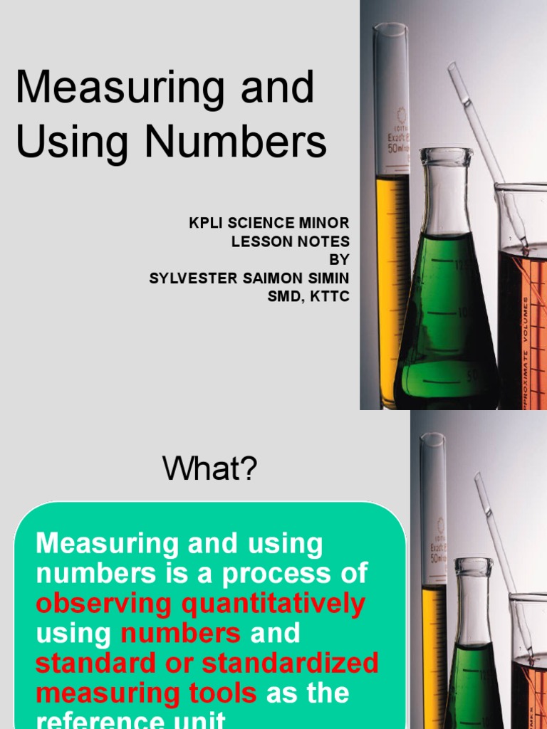 Measuring and Using Numbers in Science | PDF | Litre | International ...