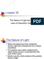 The Nature of Light and The Laws of Geometric Optics