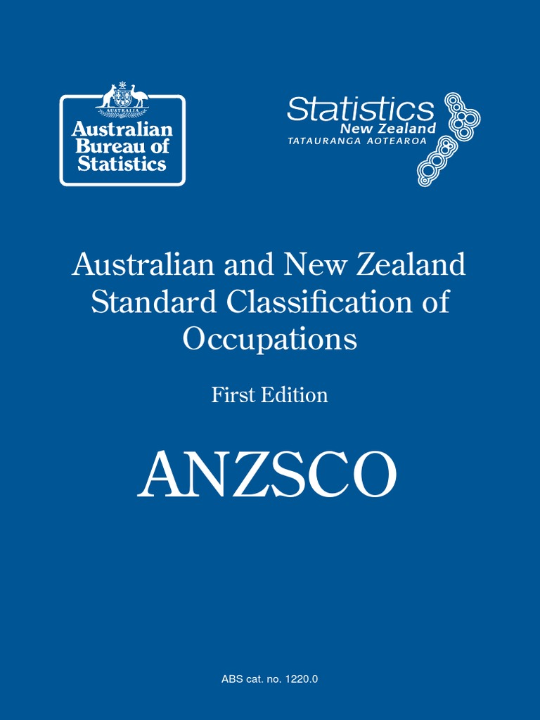 ANZSCO List of Occupations PDF Employment Australia