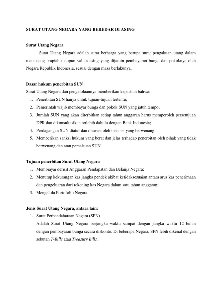 Surat Utang Negara