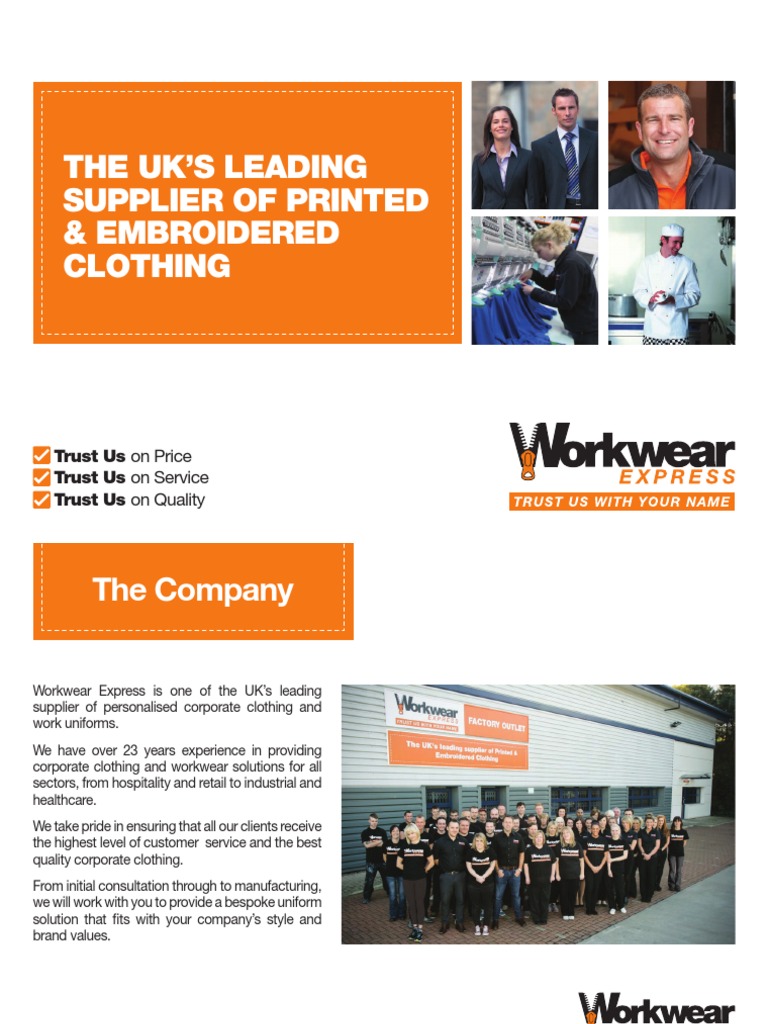 Workwear Express Company Information PDF T Shirt Retail