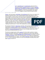 Schizophrenia (: phrēn, phren- (φρήν, φρεν-; "mind"), schizophrenia does not imply a "split personality", or