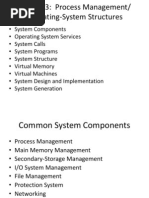 Lecture 3 Process Management Operating-System Structures