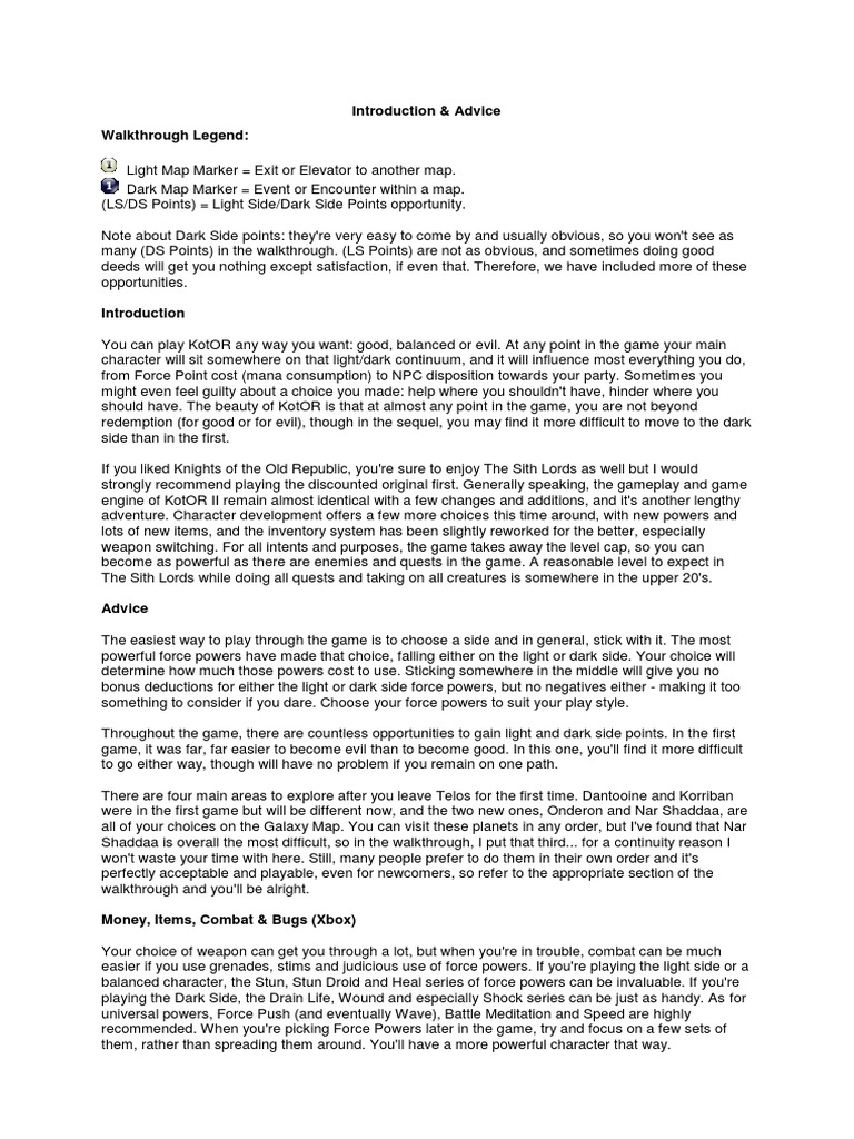 Kotor 2 Walkthrough PDF PDF Strategy Guide Naval Mine