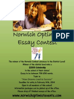 2014 Norwich Optimist Essay Contest 