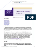 January 2014 CCUSA Parish Social Ministry News and Notes