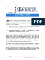 Convocatoria Xii Congreso Centroamericano de Historia