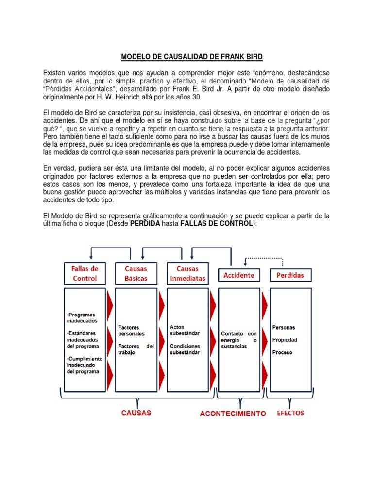 Modelo Explicativo Frank Bird | PDF | Accidentes | Motivación