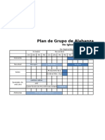 Plan de Grupo de Alabanza - Tabla