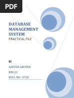 Database Management System: Practical File