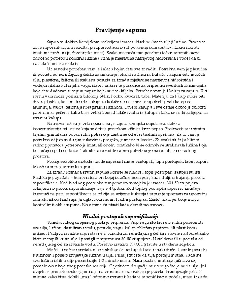Pravljenje Sapuna | PDF