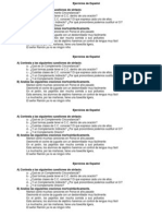 Ejercicios de sintaxis y análisis morfosintáctico