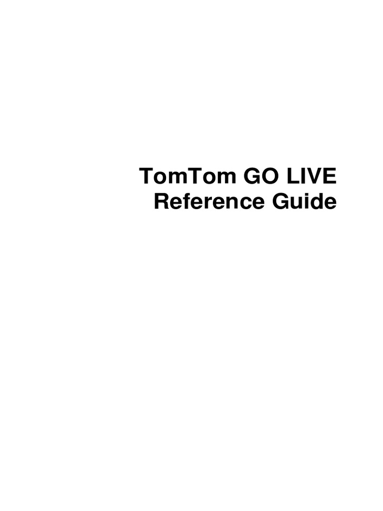 Tomtom Go Live 1535 Owners Manual PDF Computing Transport