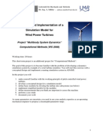Conception and Implementation of A Simulation Model For Wind Power Turbines