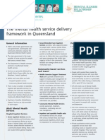 The Mental Health Service Delivery Framework in Queensland: Fact Sheet Series