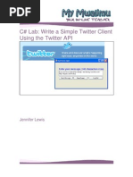 C# Lab: Write A Simple Twitter Client Using The Twitter API