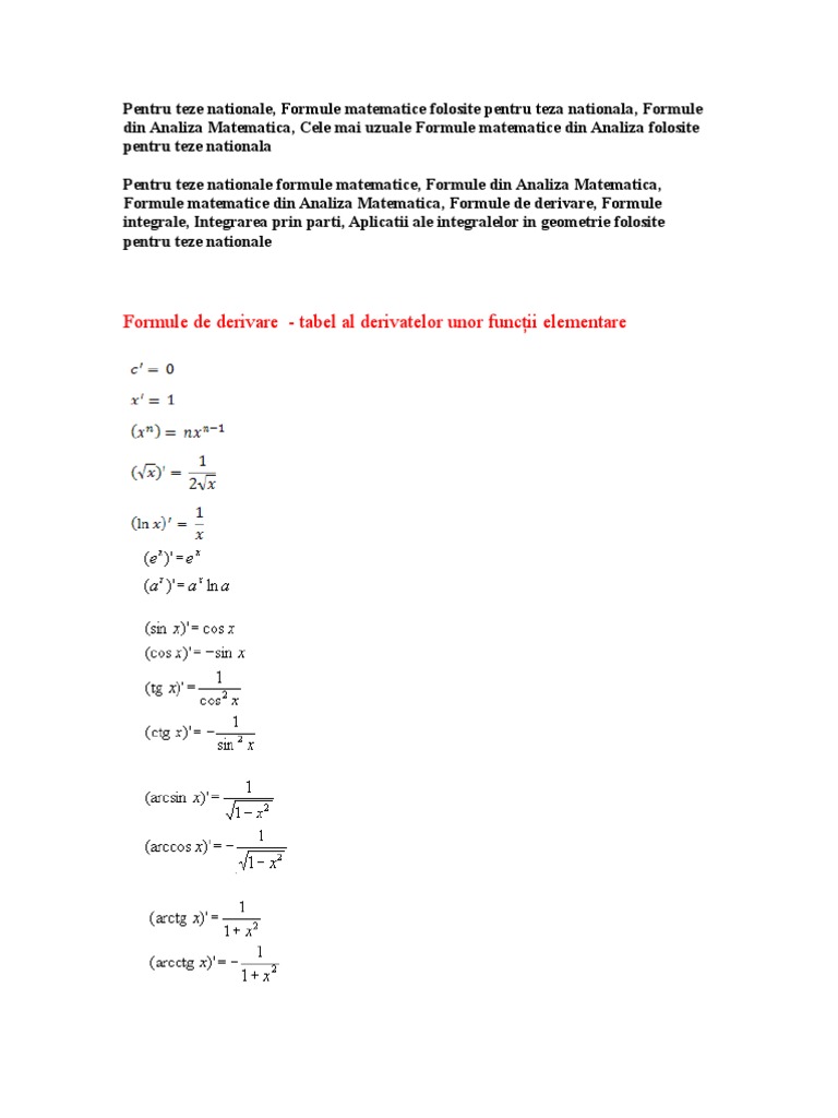 analiza matematica