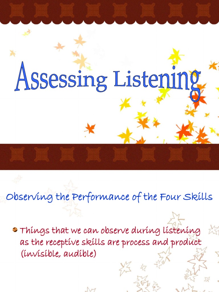 Assessing Listening Skills in Education | PDF | Reading Comprehension ...