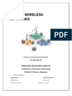 Wireless Networks: An Abstract For