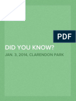 Did You Know? Slides from a Public Forum held Jan. 3, 2014, Clarendon Park, Chicago