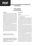 Step-by-Step Design and Simulation of A Simple CPU Architecture