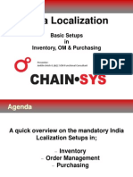 India Localization: Basic Setups in Inventory, OM & Purchasing
