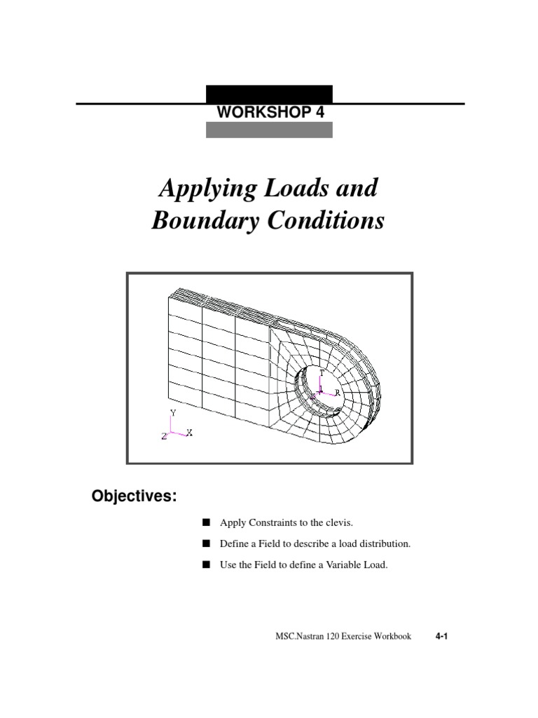 Applying Loads and Boundary Conditions: Workshop 4 | PDF | Areas Of ...