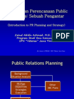 Strategi Dan Perencanaan Publilc Relations (Pengantar)