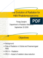 The Evolution of Radiation For H&N Rhabdomyosarcoma