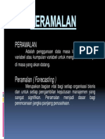 Analisa Regresi Untuk Peramalan