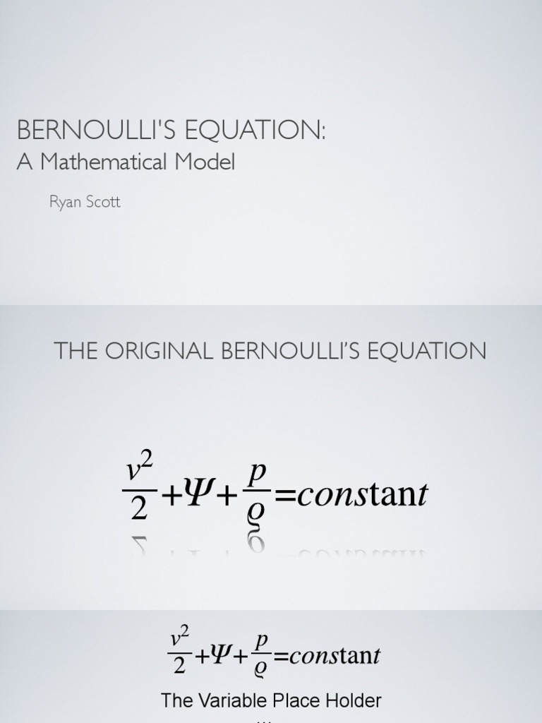 Understanding Bernoulli's Equation Basics | PDF