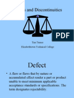 Defects and Discontinuities: Tim Turner Elizabethtown Technical College