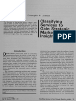 Lovelock C - 1983 - Classifying Services To Gain Strategic Marketing Insights - Journal of Marketing - 47 - Pp. 9-20