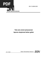 SNI-Tata Cara Umum Penyusunan Laporan Eksplorasi Bahan Galian
