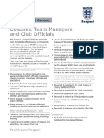 code of conduct coaches and managers