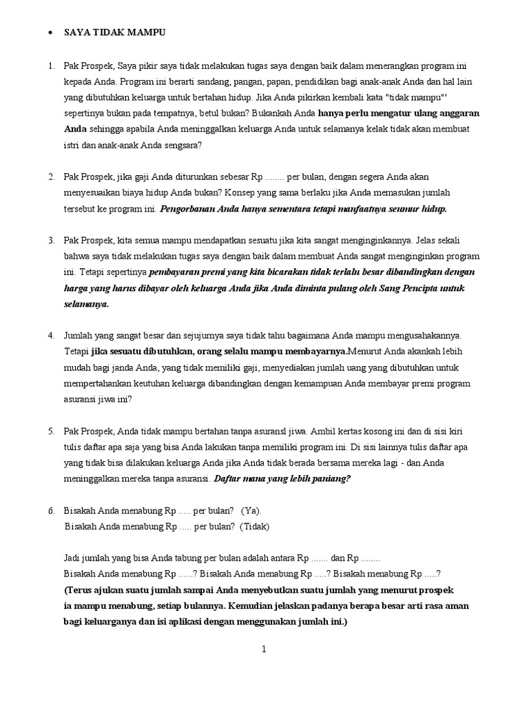 Merry Handling Objection Pdf