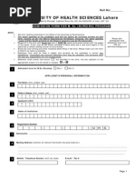 Applicationform MSC Nursing