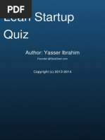 Lean Startup Quiz