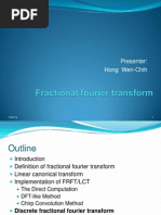 The Fractional Fourier Transform and Its Applications