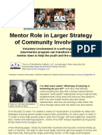 Mentor Role in Larger Youth Development Strategy