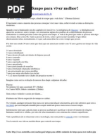 Cuidando Do Tempo Para Viver Melhor!