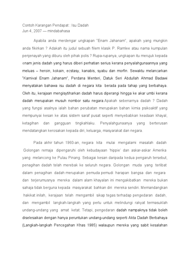 Karangan Dadah | PDF