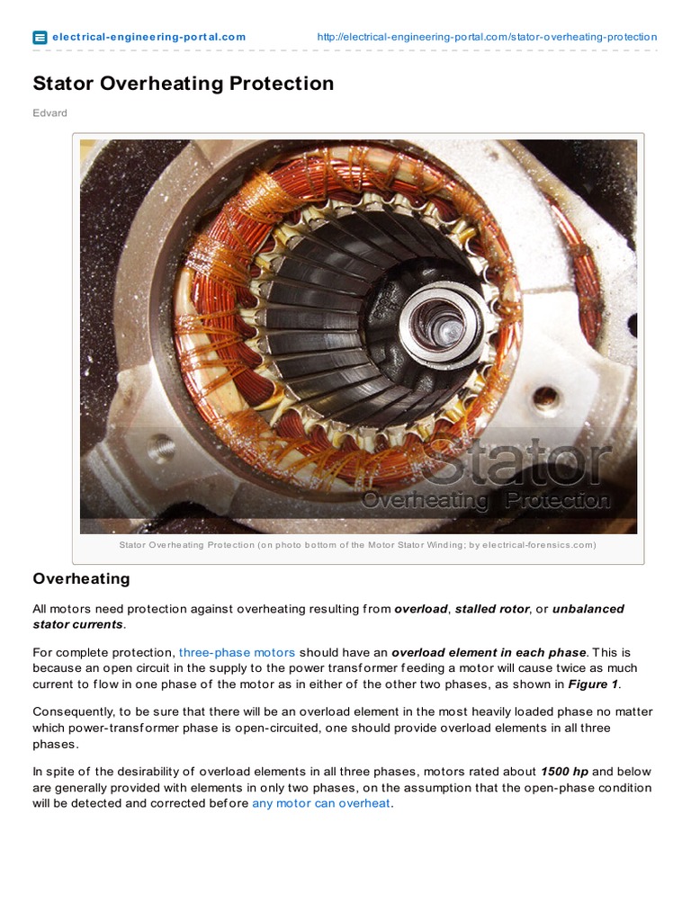 Electrical Engineering Stator Overheating Protection (1