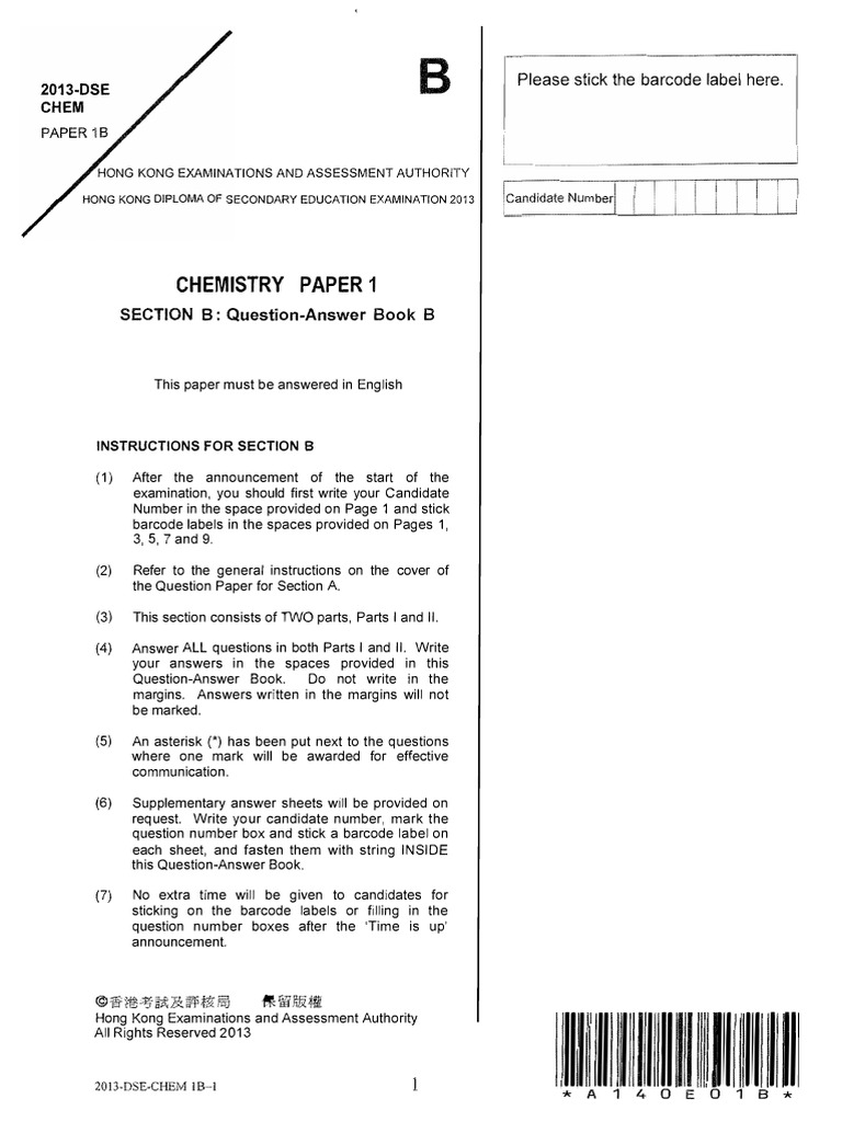 Paper 1 Section B Question Answer Book B 1 Oxide Iron