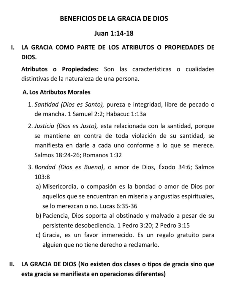 Beneficios de la Gracia de Dios | PDF | Pecado | Gracia en el cristianismo