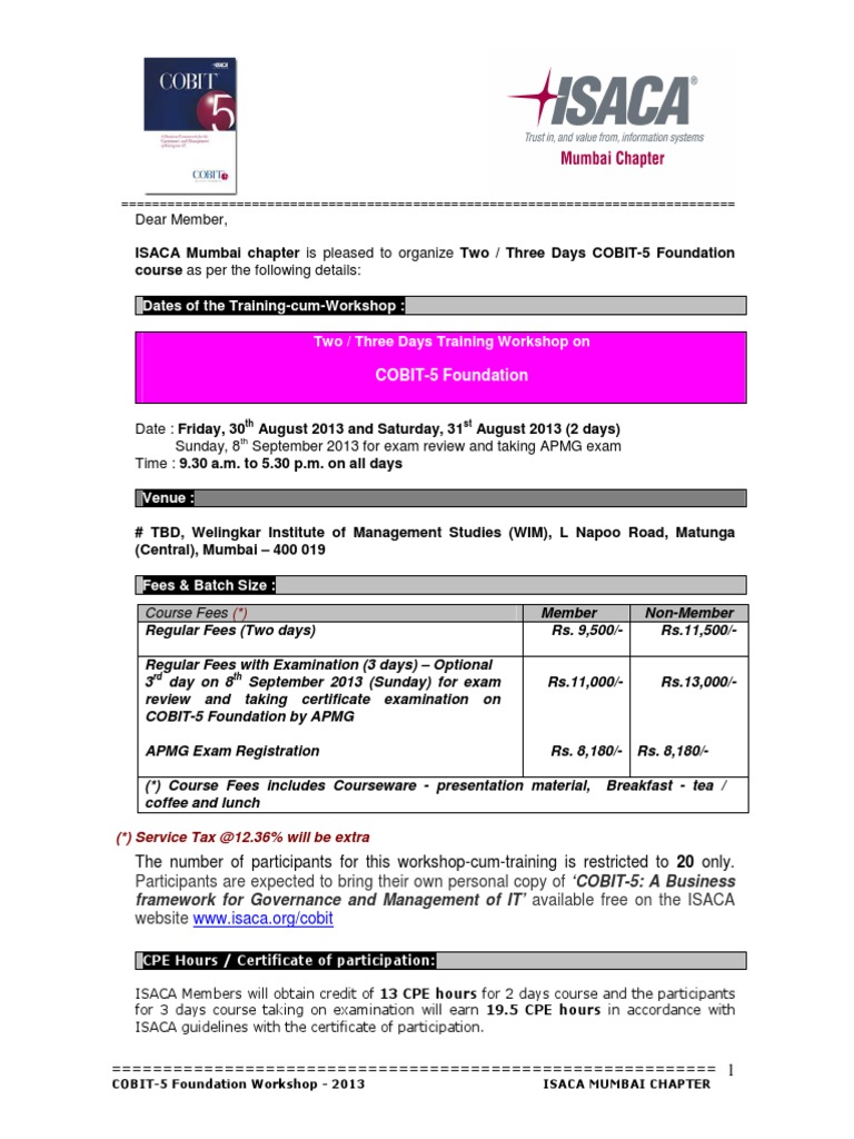COBIT5トレーニング資料 | Maxtic